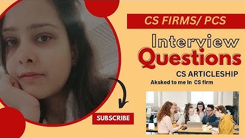 Interview Questions || CS Firm Interview || CS Articleship #interviewpreparation