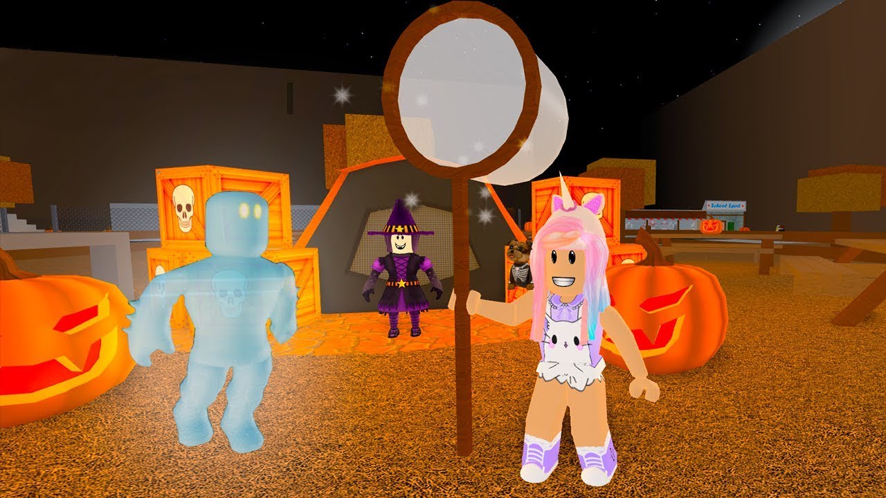 Halloween Ghost Hunting In Roblox Highschool Youtube - the haunted house obby halloween ghosts roblox youtube