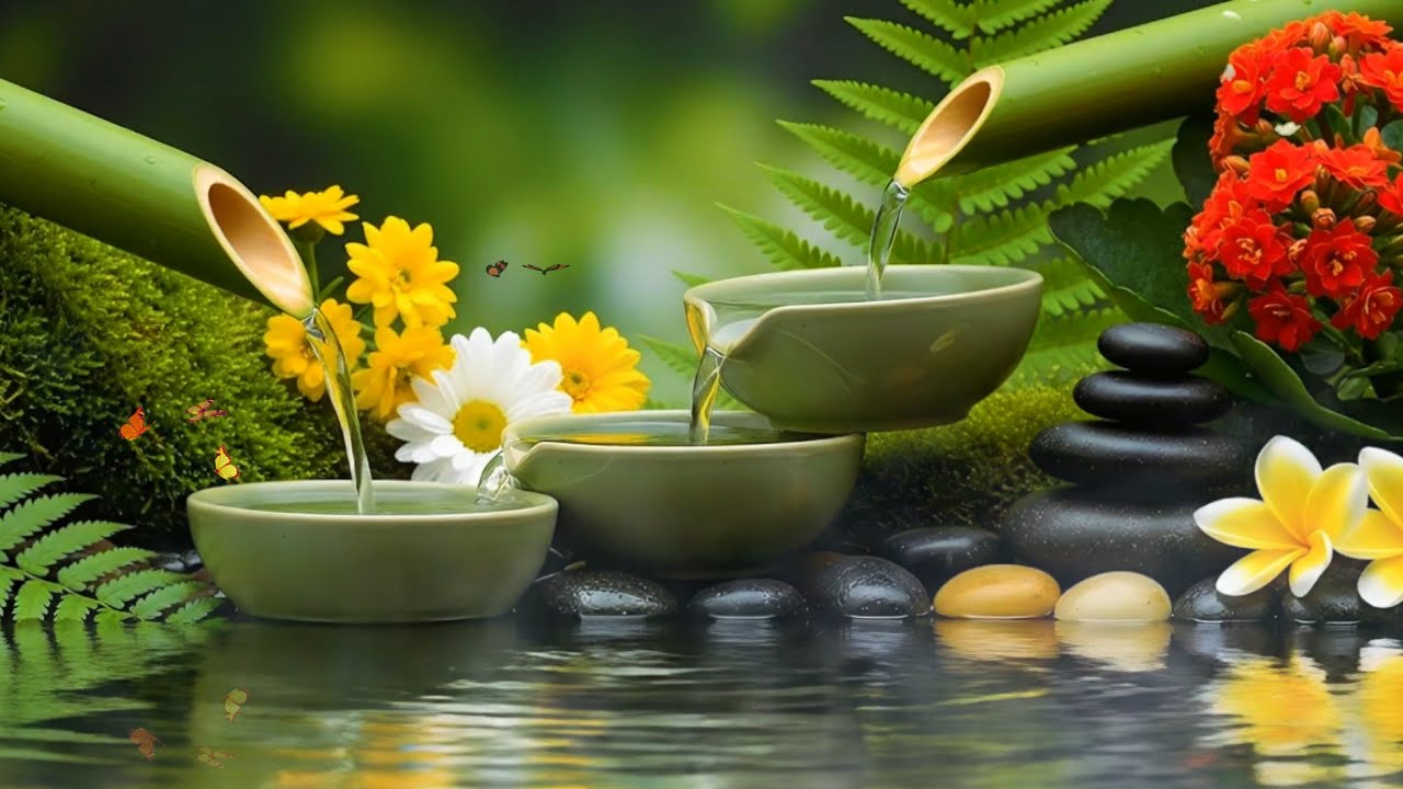 Water Calm Instruments Soothing Piano & Water Sounds 🌙 Deep Sleep Music, Calm Mind, Stress ...