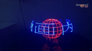 Geekcreit DIY Biaxial Spherical Rotating LED Kit Creative POV Soldering Training Kit - Banggood.com