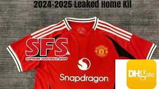 Manchester United 2024-2025 Leaked Home Kit Dhgate Shirt Remake Review Unpacking