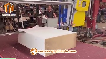 Máy cắt bọt biển & xốp ngang linh kiện lõi động cơ | Máy cắt xốp | Máy cắt bọt biển | YUPA