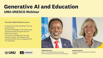 UNESCO-UNU webinar on generative AI and education