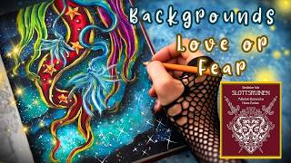 A Background Doesn’t Make You a Better Colorist | Hanna Karlzon's Slottsruinen | Watercolor coloring