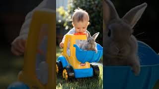 Cute Rabbit And Baby 🥰🤣🤣 Funny Shorts