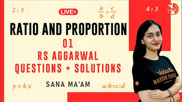 Ratio and Proportion -1 | RS Aggarwal Questions & Solutions | 6th Maths | Sana Mam |V Mathemagicians
