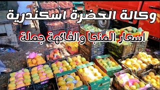 أسواق اسكندرية|وكالة الحضرة|اسعار المانجا جملة وفاكهة الموسم