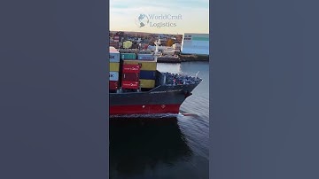 Tàu Container HERMANN SCHULTE vào cảng Newark của Mỹ  #worldcraftlogistics #xuatnhapkhau #amazing