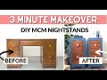 DIY MCM Nightstands | 3 Minute Makeover