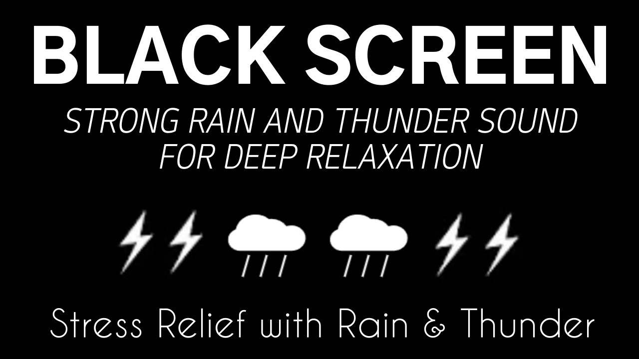 СИЛЬНЫЙ ЗВУК ДОЖДЯ И ГРОМ ДЛЯ ГЛУБОКОГО РАССЛАБЛЕНИЯ | Снятие стресса с помощью дождя и грома