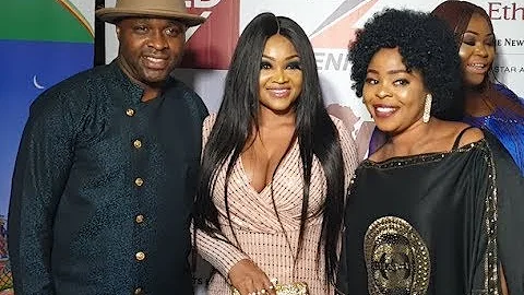 Mercy Aigbe, Femi Adebayo, Jaiye Kuti Muyiwa Ademola, Yemi Solade, having fun at BON Awards