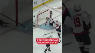 NBCSCapitals] Charlie Lindgren with a spectacular save to keep the score  1-0 Caps : r/hockey