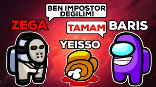 Sadece 3 Keli̇me Hakkimiz Var Ama 200 Iq İmpostorum Eki̇ple Among Us Zegabon
