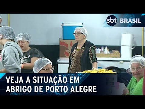 Video cerca-de-700-pessoas-estao-em-um-unico-abrigo-no-rs-sbt-brasil-10-05-24