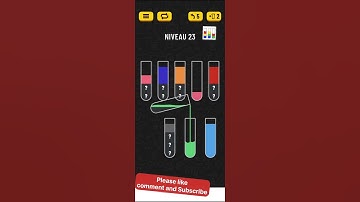 Water sort - color puzzle game level 23 solution #shorts