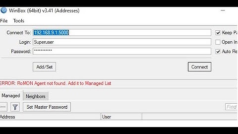 FIX ERROR: RoMON Agent not found. Add it to Managed List