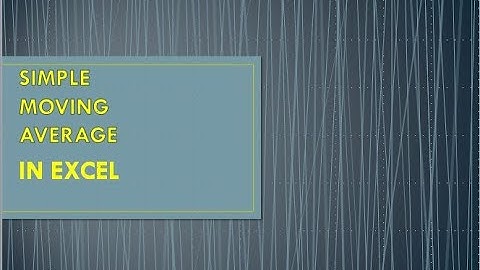 Simple Moving Average Calculation in Google Sheet