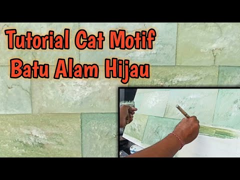 Tutorial Cat Batu Alam  Hijau Motif Batu  Alam  Hijau 