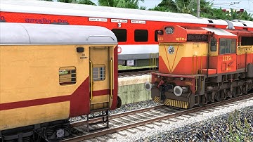 WDM3D SHUNTING UTKRISHT EXPRESS TRAIN | BUMPY RAILROAD CROSSING | TRAIN SIMULATOR | NTG GAMING