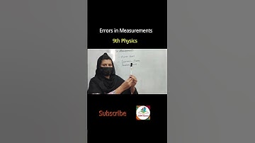 Errors in measurements #9th