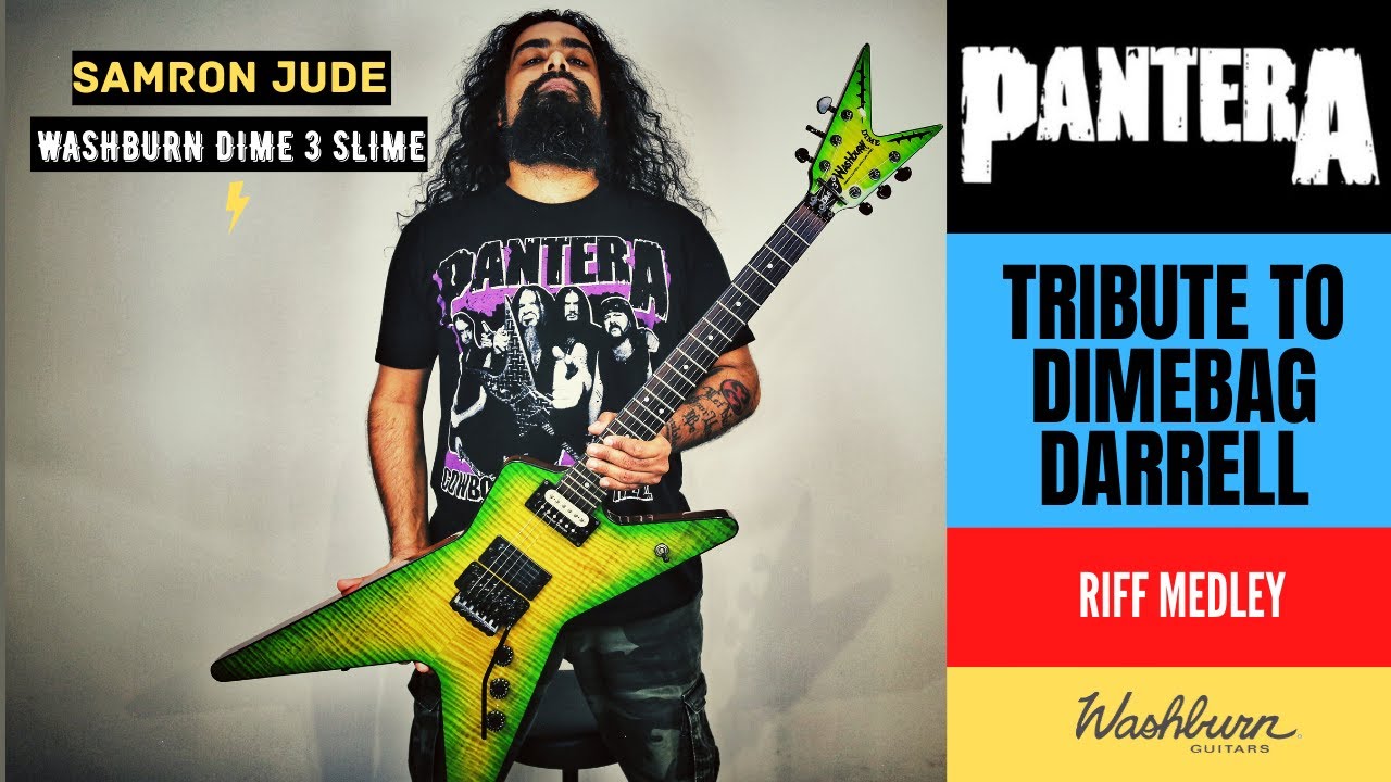 Tribute to Dimebag Darrell - Pantera Riff Medley | Washburn Dime 3