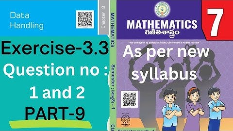 7th class maths New syllabus | Chapter 3 | Exercise 3.3 | Q.no: 1,2 | ap maths new syllabus | CBSE