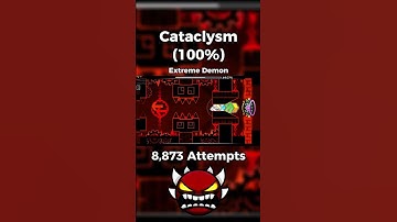 MY NEW HARDEST AND SECOND EXTREME DEMON: Cataclysm #geometrydash #extremedemon #gd