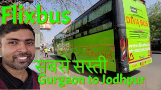 FlixBus in India | Journey Delhi to Jodhpur ₹450 only | Premium Luxury AC Sleeper Bus | Review | 85