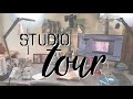 STUDIO TOUR and art journaling spread | Creative soul searching | Journal on Monday 206