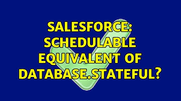 Salesforce: Schedulable equivalent of Database.Stateful?