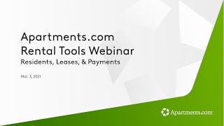 Apartments.com Webinar - Leases & Payments screenshot 5