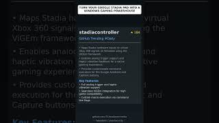 GitHub Trending Repositories: 71/stadiacontroller 🇬🇧