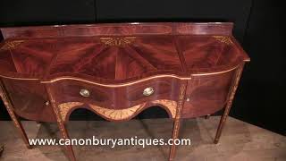 Hepplewhite Mahogany Sideboard Server Buffet Marquetry Inlay English Furniture by Canonbury Antiques