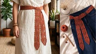 How to Crochet a Trendy Lace Belt 😍 Easy 1-Day Project!