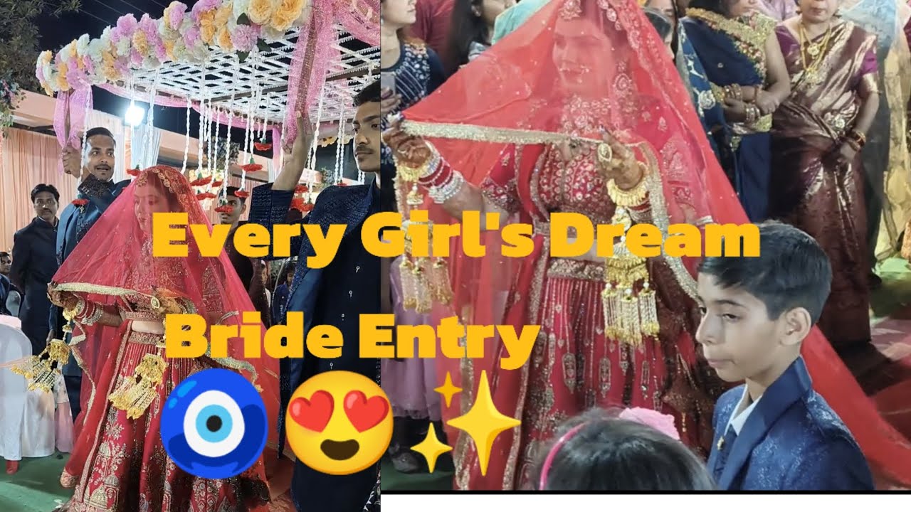 Beautiful Bride Entry, Dulhe k Reaction Dekhiye || Golu k masti bhari pal #Priyankasharad🥰....