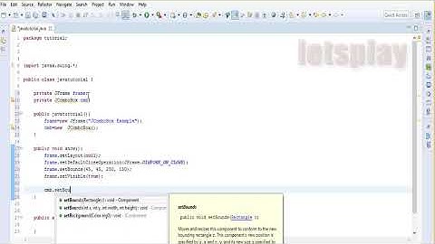 Video #70 - Java Swing Tutorial  JComboBox  Example #4