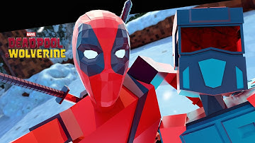 Deadpool & Wolverine Opening Scene in Low Poly | Blender 3D Animation | 4K