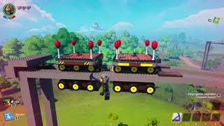 Train with curves in Lego Fortnite! (left/right/up/down, unbreakable, bug free, world reload safe)