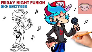 How To Draw Big Brother | Friday Night Funkin Mod | FNF | Step By Step Drawing Tutorial