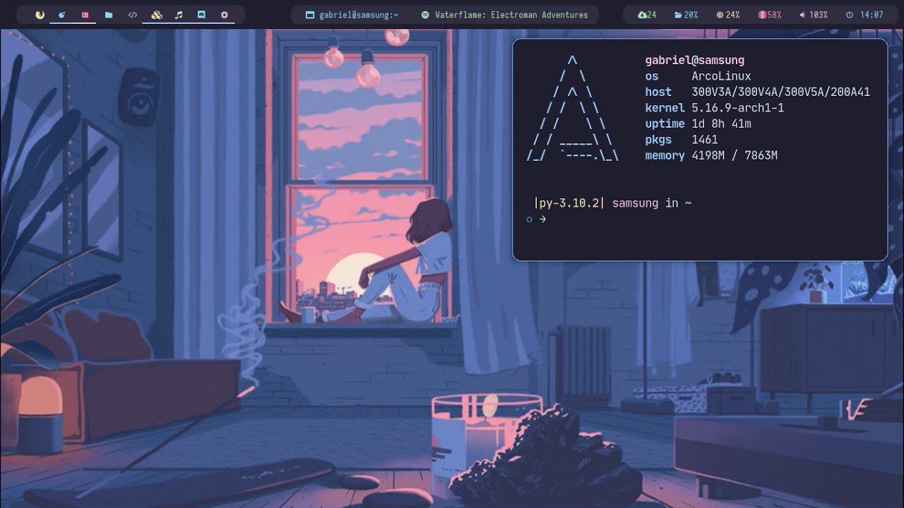 Arch Linux showcase 4BugsWritter - YouTube