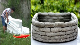 DIY Cement Ideas - How To Recycle Discarded Styrofoam into Beautiful Simple Waterfall Aquarium . P1