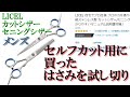 セルフカット後ろ切る方法すきばさみ襟足三面鏡の使い方切れ味レビューLICEL