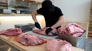 16시간 훈연하는 텍사스 바베큐 브리스킷 / korean master of texas barbecue brisket / korean street food