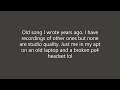 Song name think of you artist me old soundclick beat that i wrote and recorded