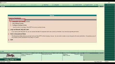 How to Activate Tally ERP 9 License