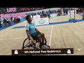 Amazing skill and determination at 4th national para badminton championship pramod deepa palak