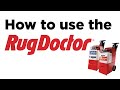 How to use the rug doctor