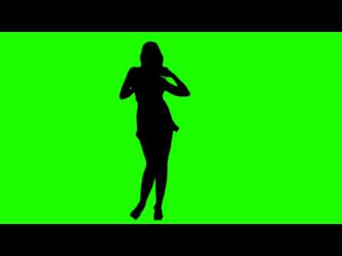 FREE HD Green Screen DANCING GIRLS Silhouette 03