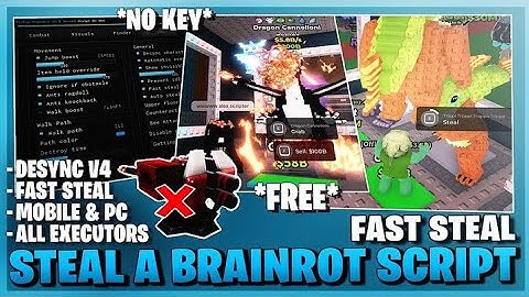 Steal A Brainrot Script *O KEY* - Fast Steal, Desync, Anti Hit, Dupe, Brainrot Spawner & More! 
