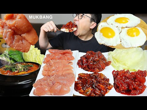 밥도둑🍚(<strong>명란젓</strong>,어리굴젓,명태회무침,낙지젓)들 모셨습니다ㅎㅎ  냉이순두부찌개 <strong>요리</strong> 먹방 Salted seafood  MUKBANG